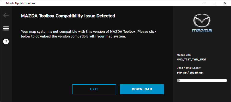 mazda toolbox self update connection error